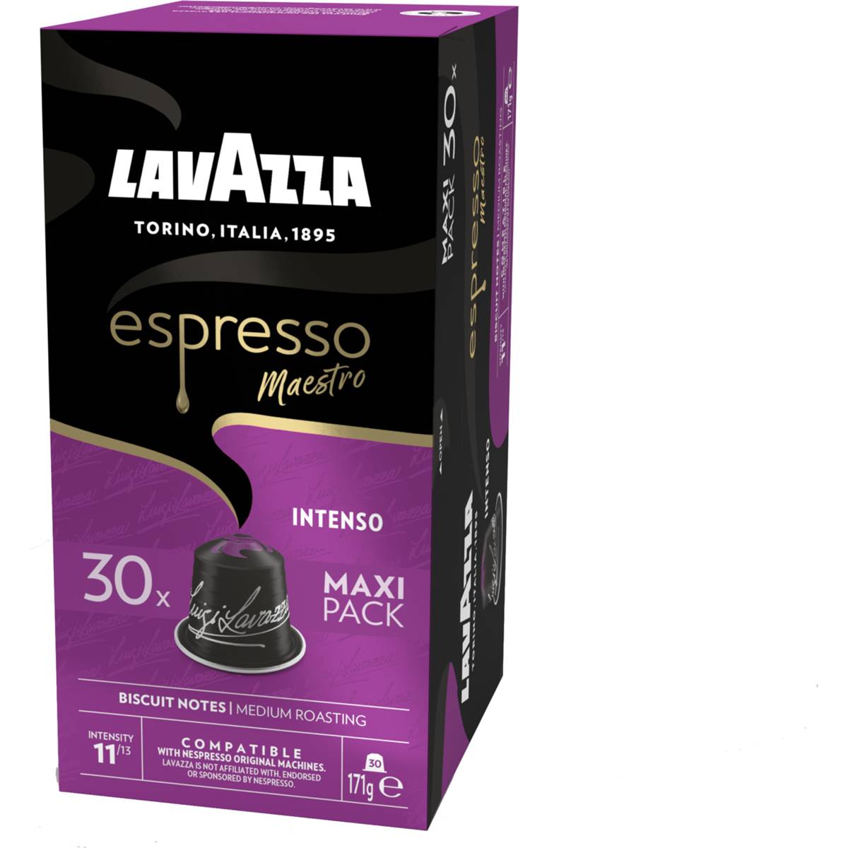 Lavazza Espresso Intenso Nespresso Compatible Coffee Pods 30 Pack