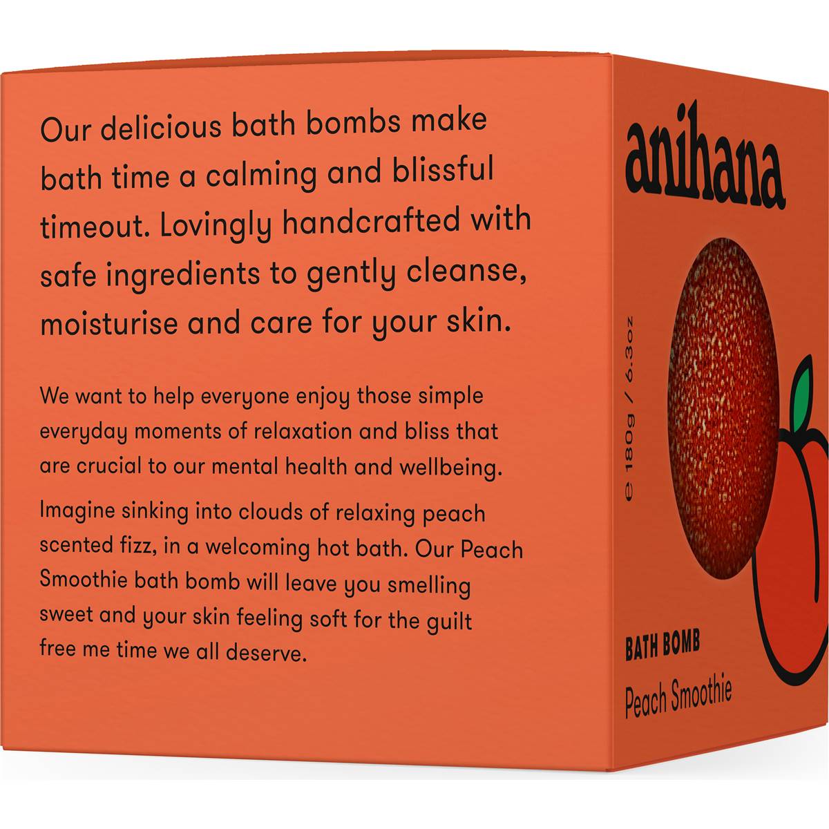 Anihana Bath Bomb Peach Smoothie 180g | Woolworths