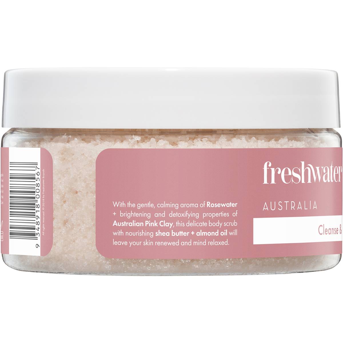 Freshwater Farm Rosewater And Pink Clay Body Scrub 200g Woolworths