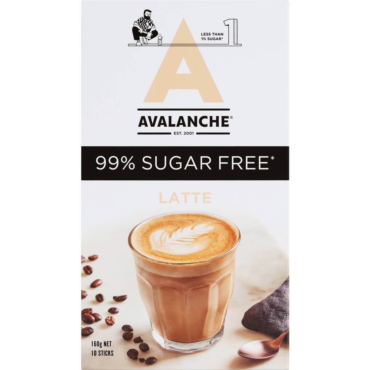 Avalanche 99% Sugar Free Latte 10 Pack | Woolworths