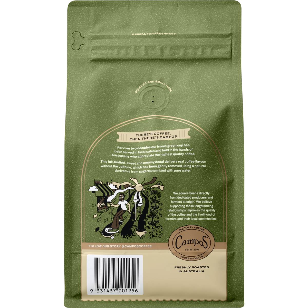 Campos Decaf Coffee Beans 500g Woolworths