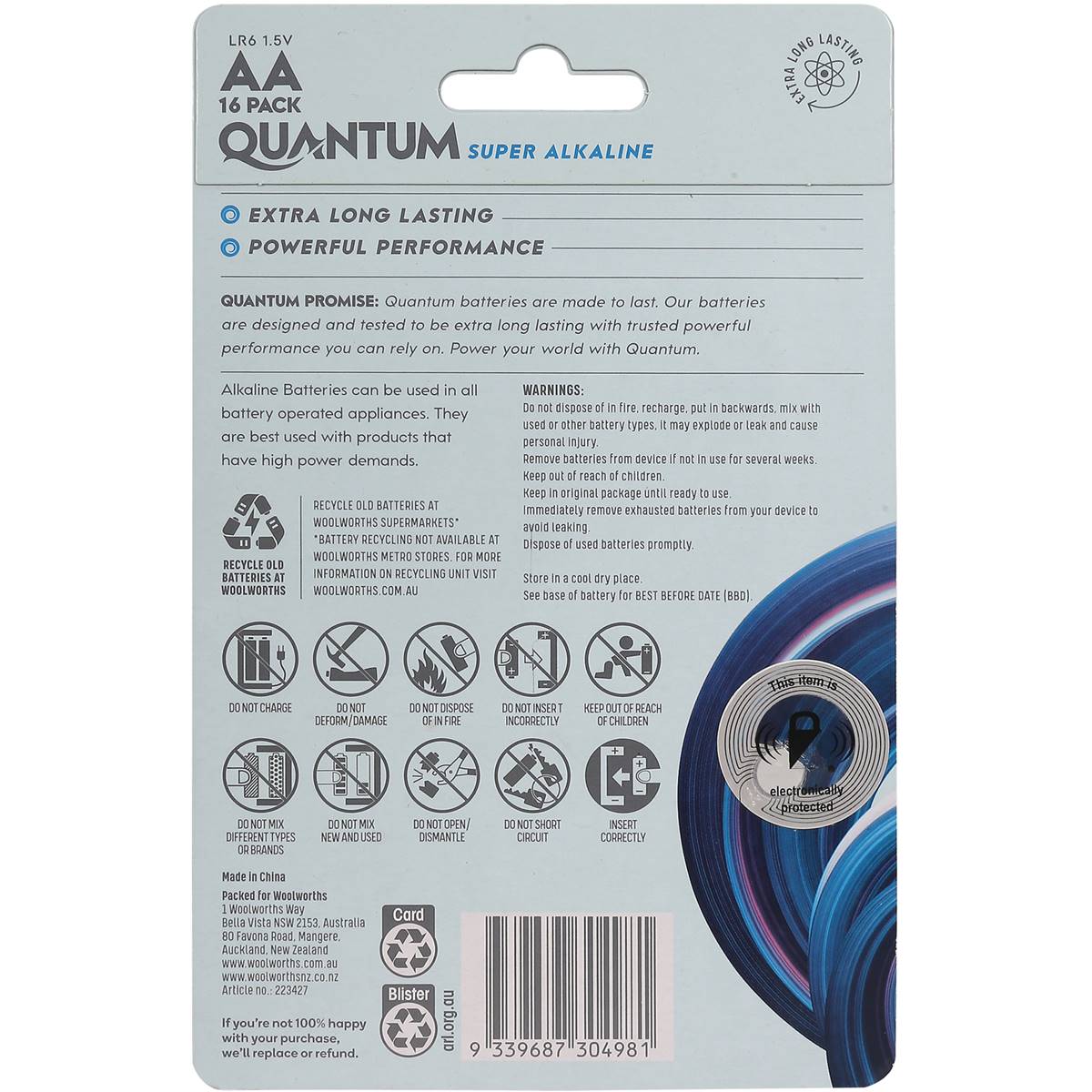 Quantum Super Alkaline Aa Batteries 16 Pack Woolworths