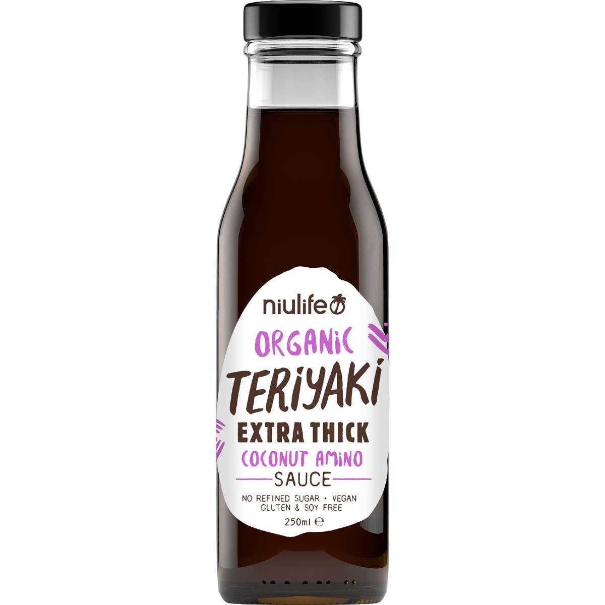 Niulife Organic Extra Thick Coconut Amino Teriyaki Sauce 250mL