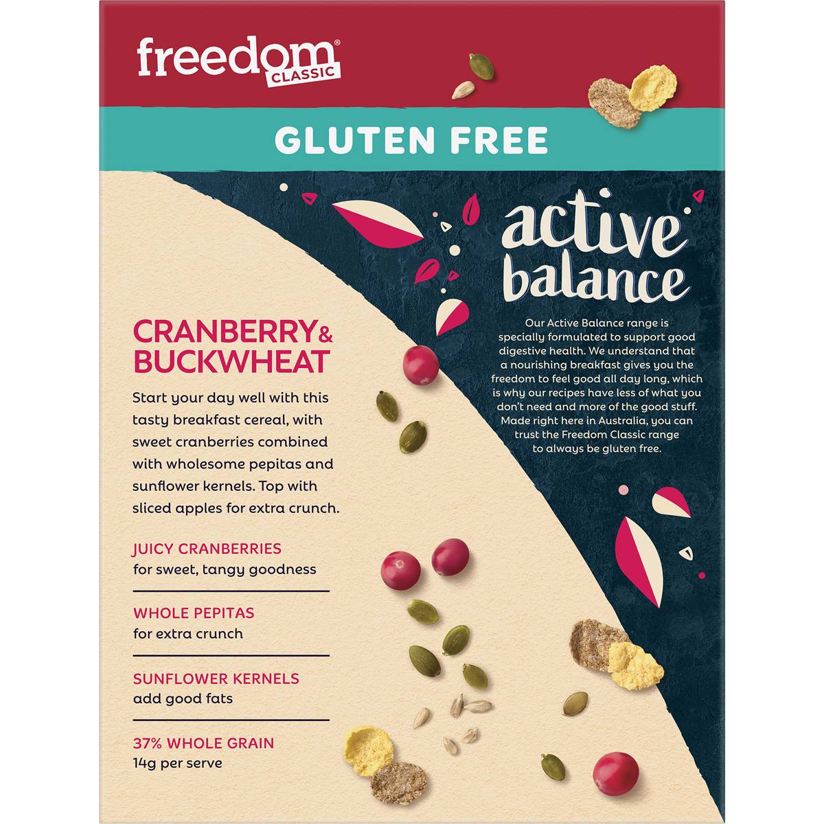 Freedom Active Balance Cranberry & Buckwheat Cereal 400g Woolworths