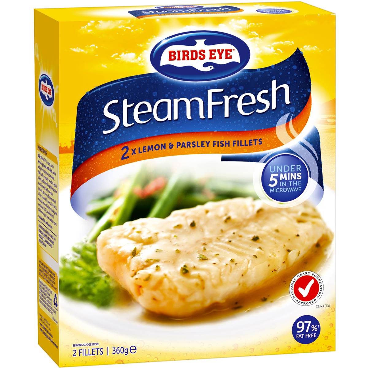 Birds Eye Steam Fresh Lemon & Parsley Fish Fillets 360g Woolworths