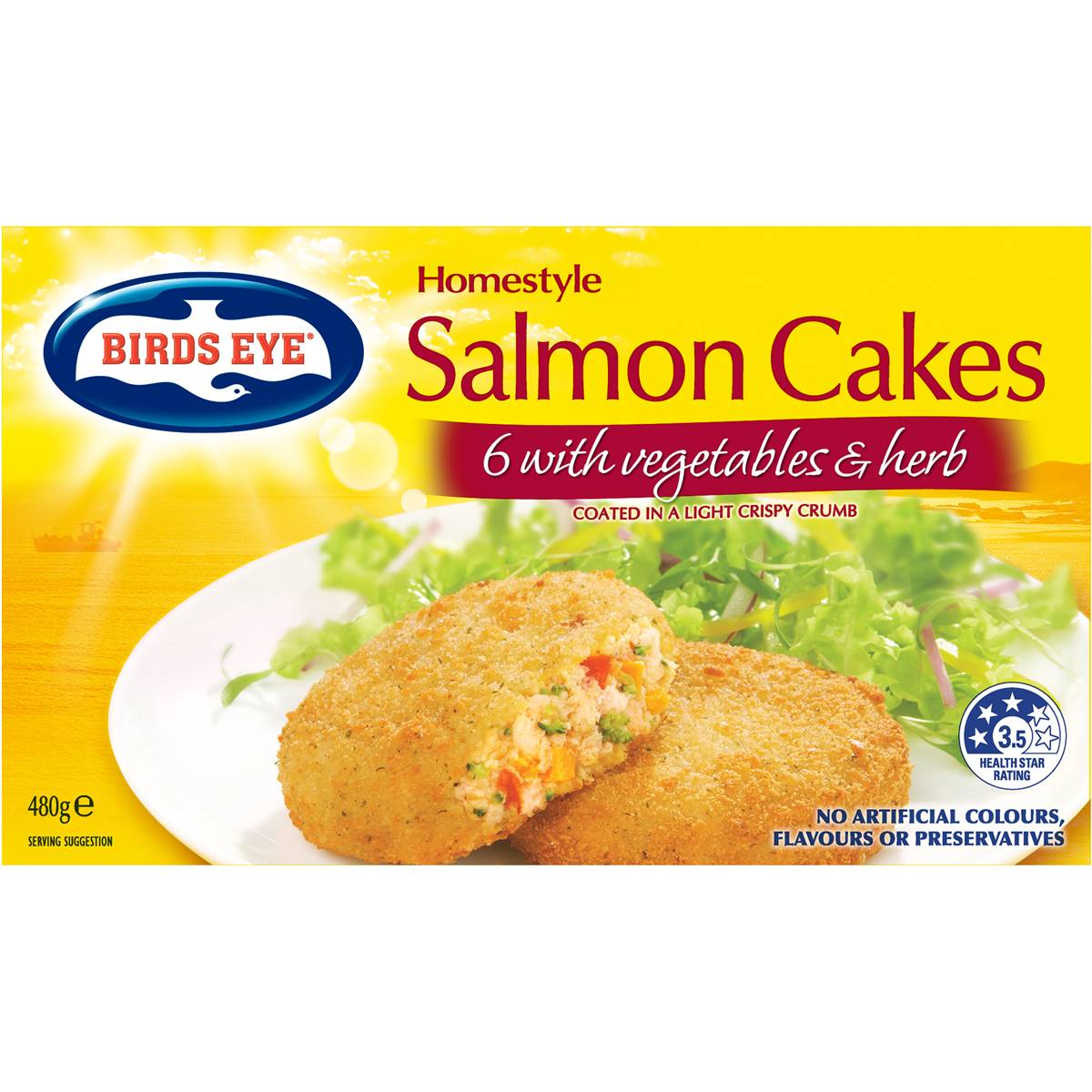 Birds Eye Fish Cakes Salmon With Vegetables & Herbs 480g Woolworths
