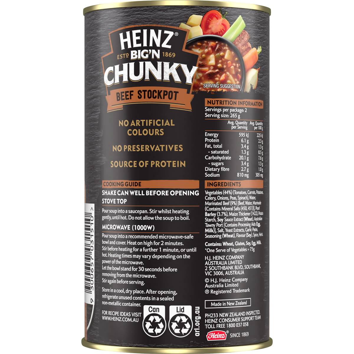 Heinz Big N Chunky Beef Stockpot Soup 535g Woolworths