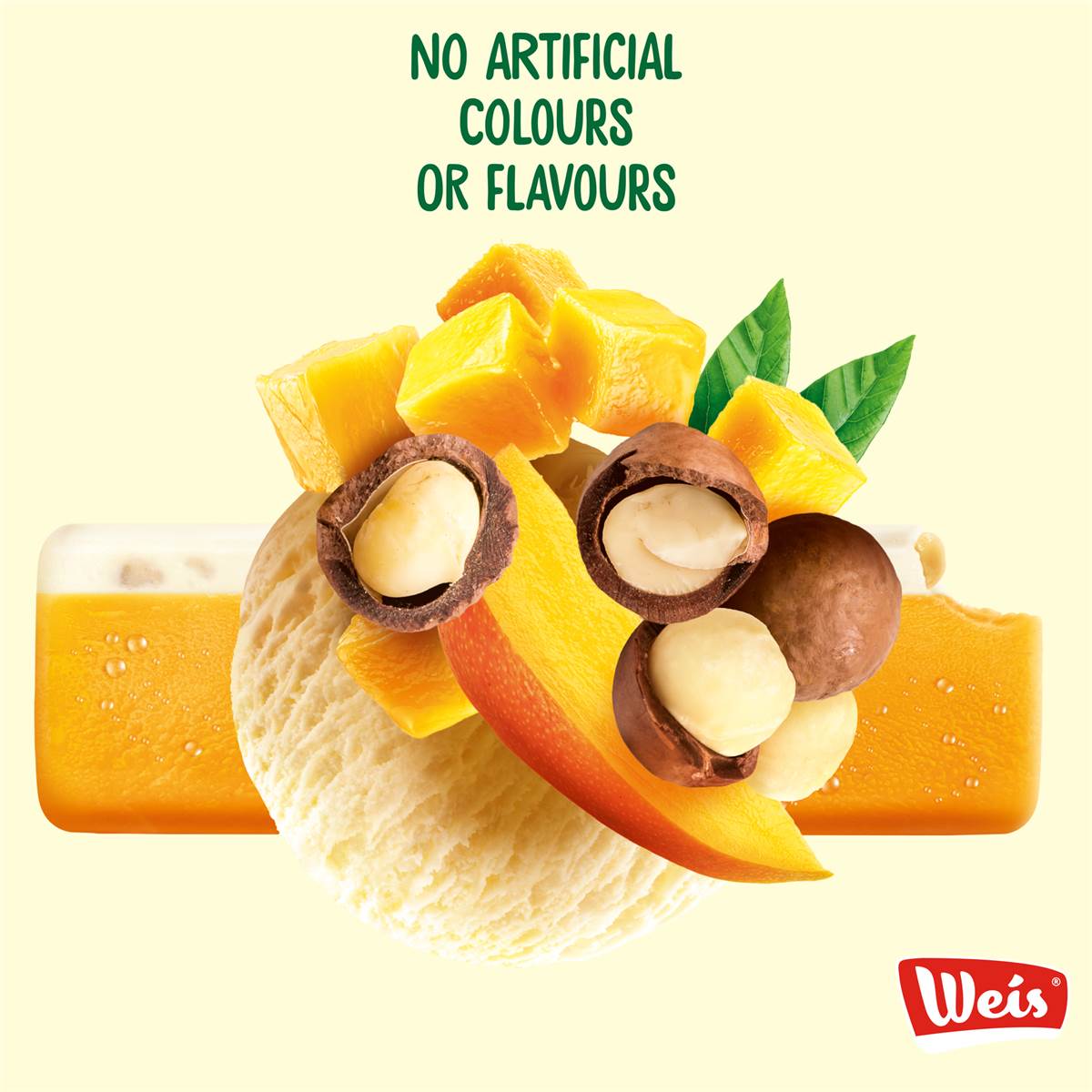 Weis Ice Cream & Fruit Bar Macadamia Mango Cream 70ml X 4 Pack Woolworths