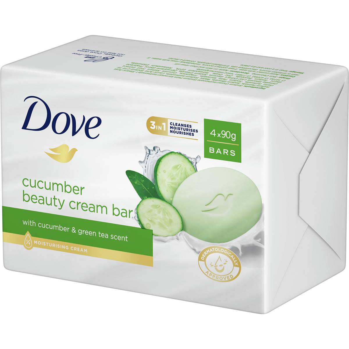 Dove Cucumber Beauty Cream Soap Bar 4 Bars 360g Woolworths