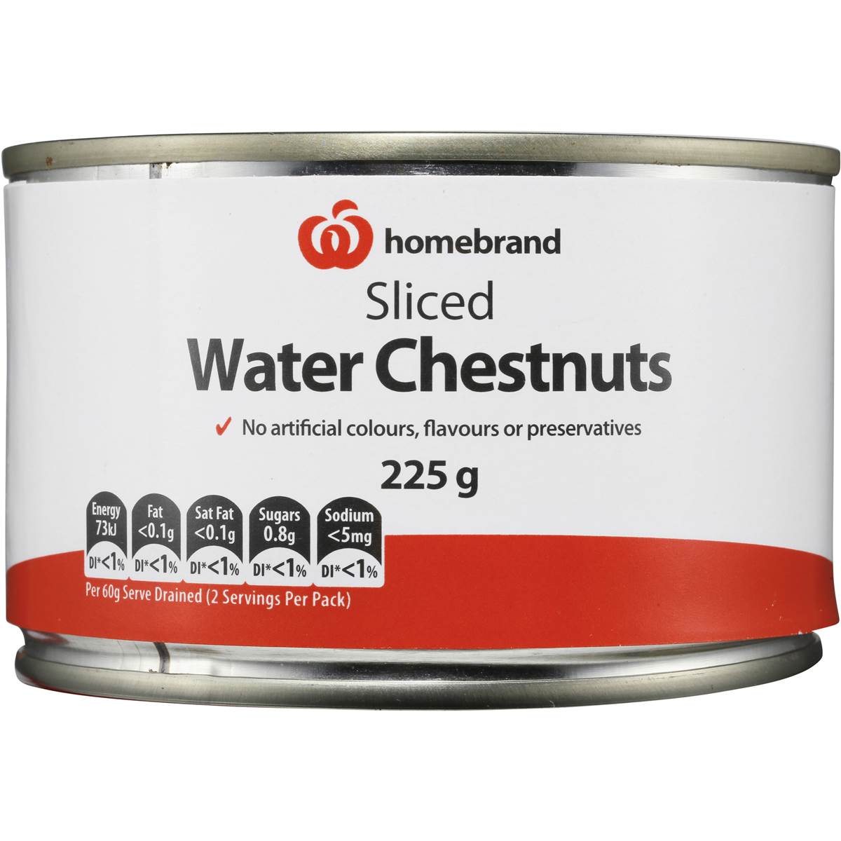 Homebrand Chestnuts Sliced 225g Woolworths