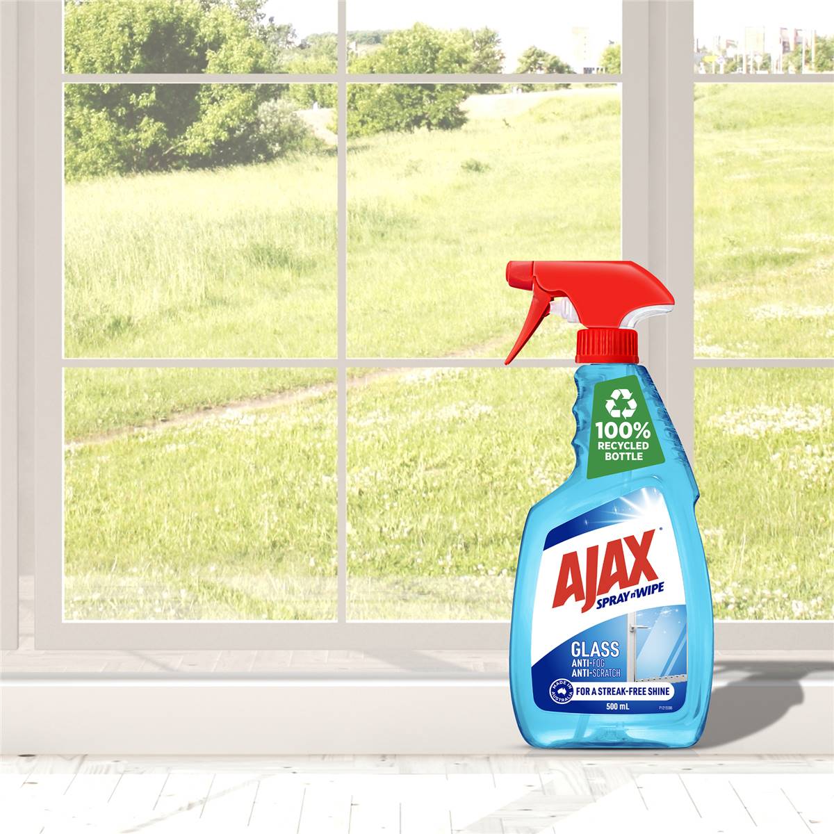 Ajax Spray And Wipe Glass Cleaner Trigger Spray 500ml Woolworths
