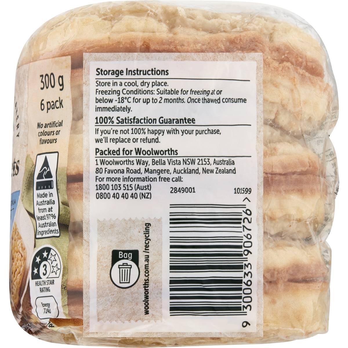 Woolworths Crumpets 6 Pack Woolworths