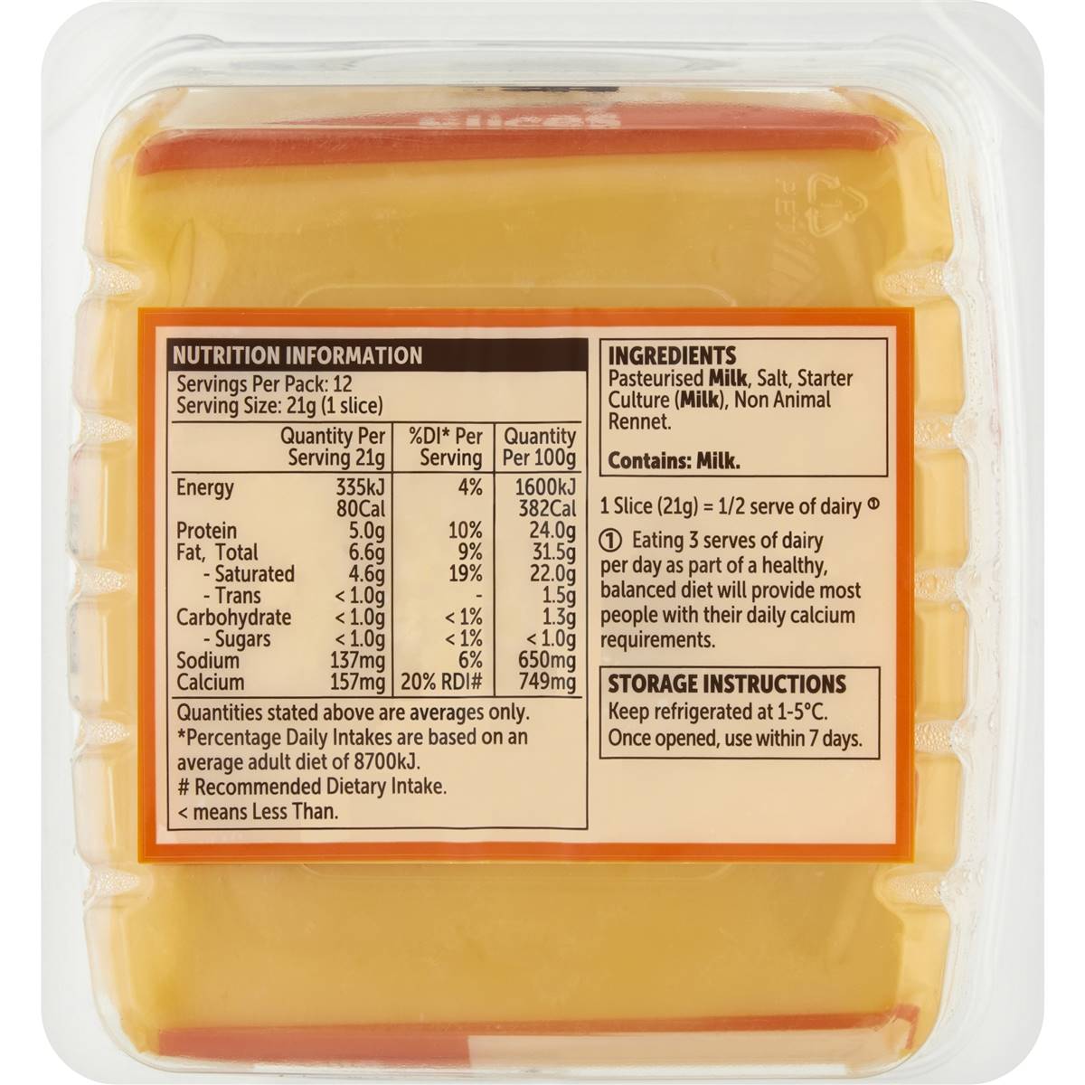 Woolworths Colby Cheese Slices 500g Woolworths