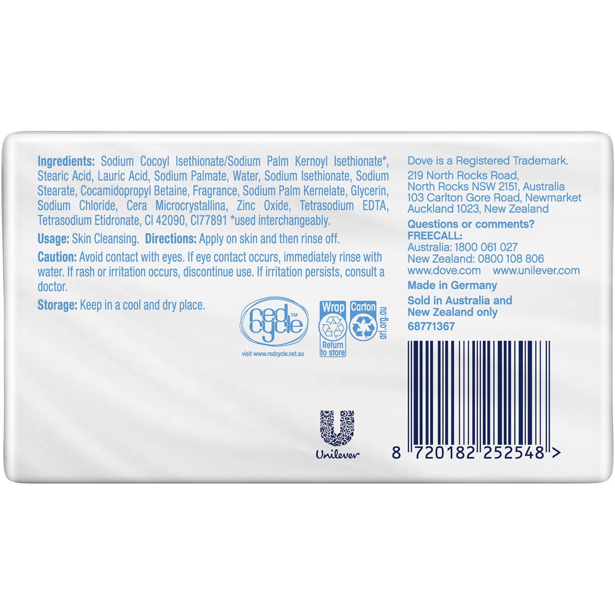 Dove Gentle Beauty Cream Bar Exfoliating Soap 90g X 4 Pack Woolworths