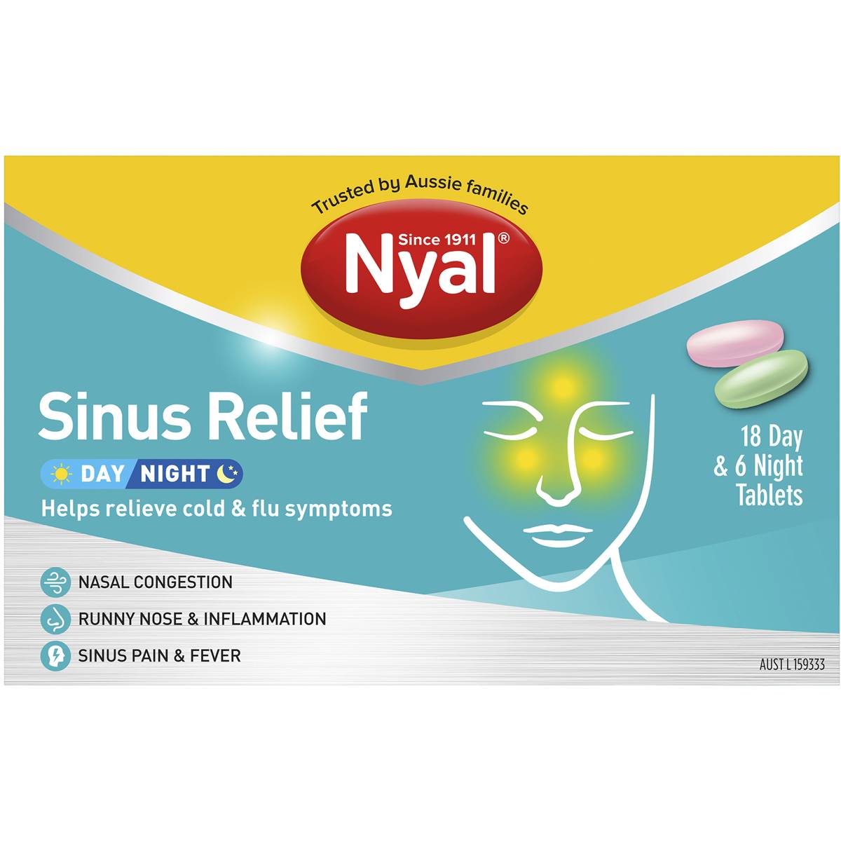 Nyal Sinus Relief Day And Night Tablets 24 Pack | Woolworths