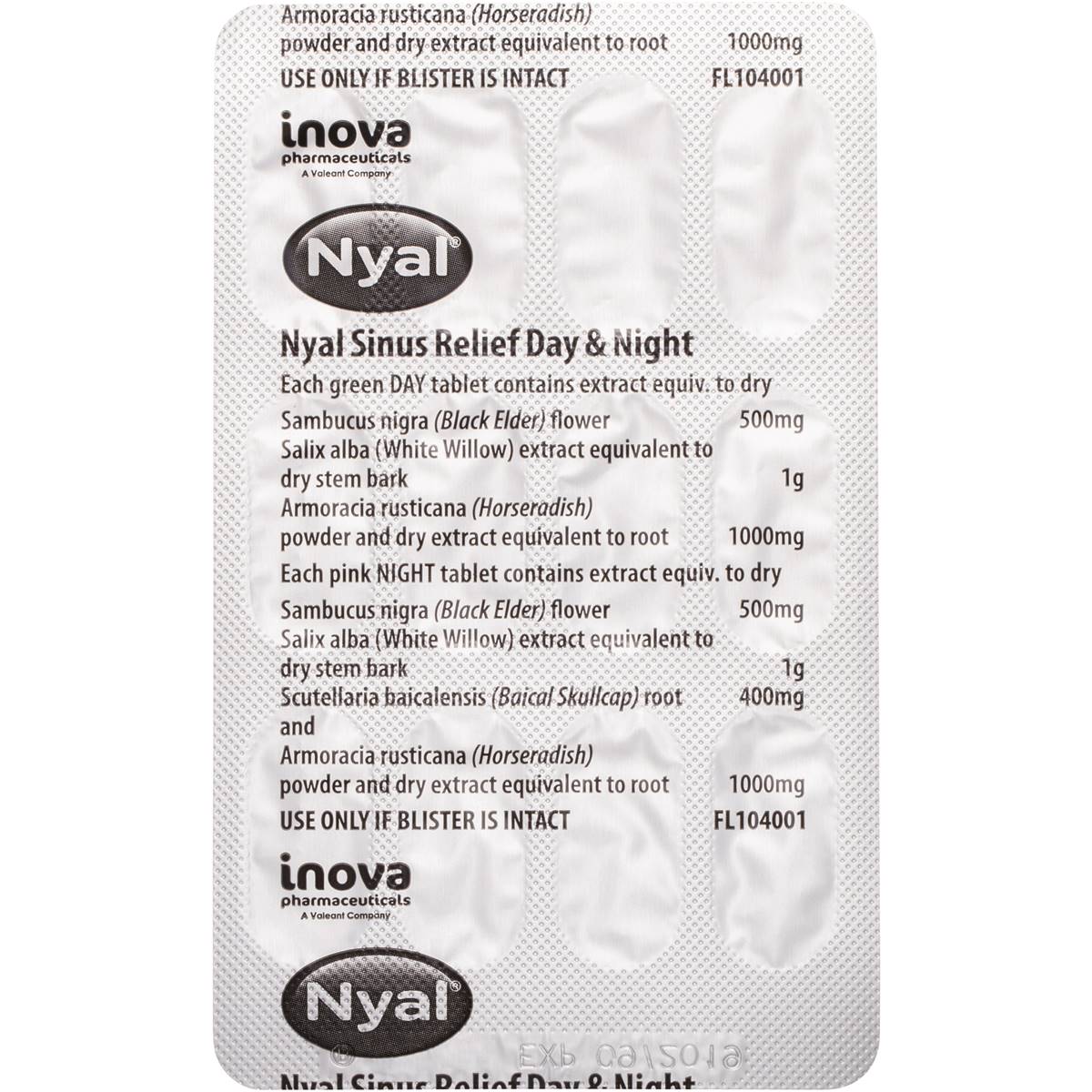 Nyal Sinus Relief Day And Night Tablets 24 Pack Woolworths