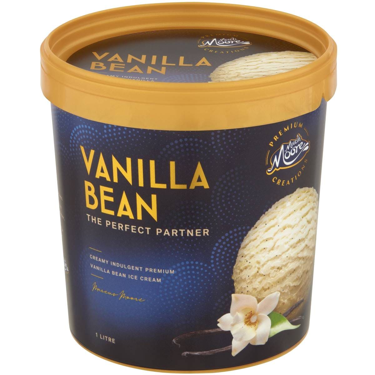 Much Moore Vanilla Bean Ice Cream 1l Woolworths