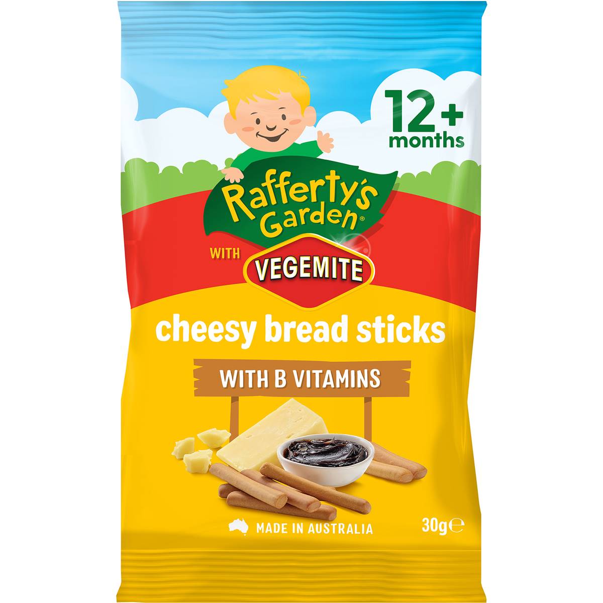 Rafferty's Garden Vegemite Cheesy Bread Sticks Baby Food Snacks 12