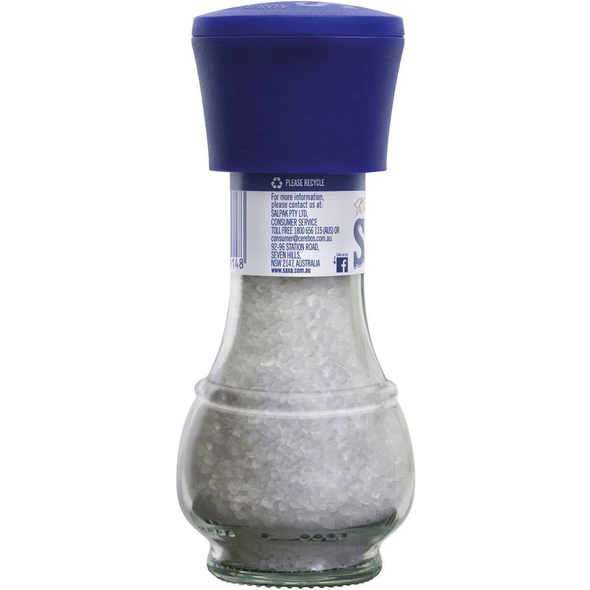 Saxa Iodised Sea Salt Grinder 90g Woolworths