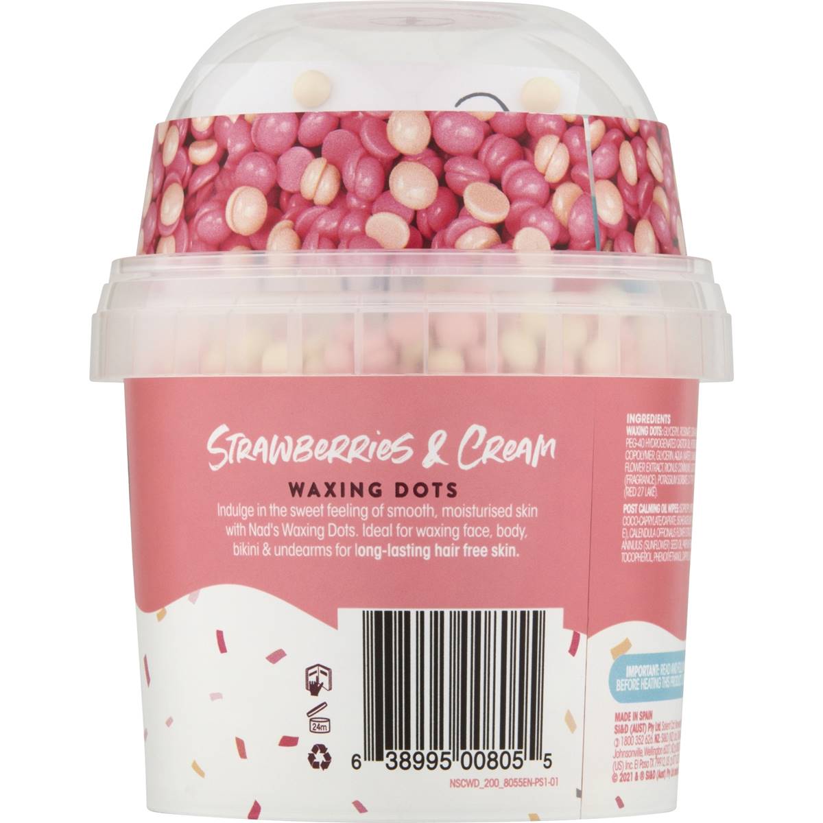 nad-s-strawberries-cream-waxing-dots-200g-woolworths