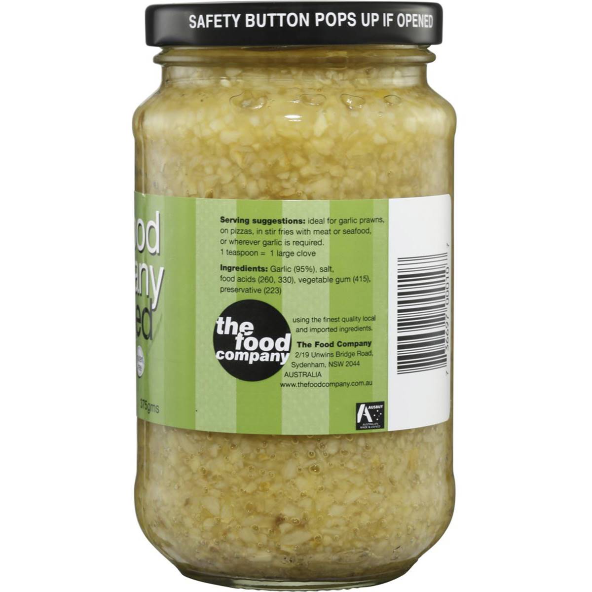 The Food Company Garlic Chopped 375g Woolworths