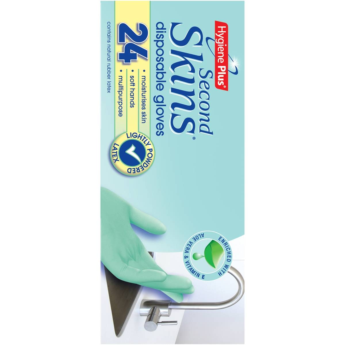 Hygiene Plus Second Skin Latex Gloves Disposable 24 Pack Woolworths