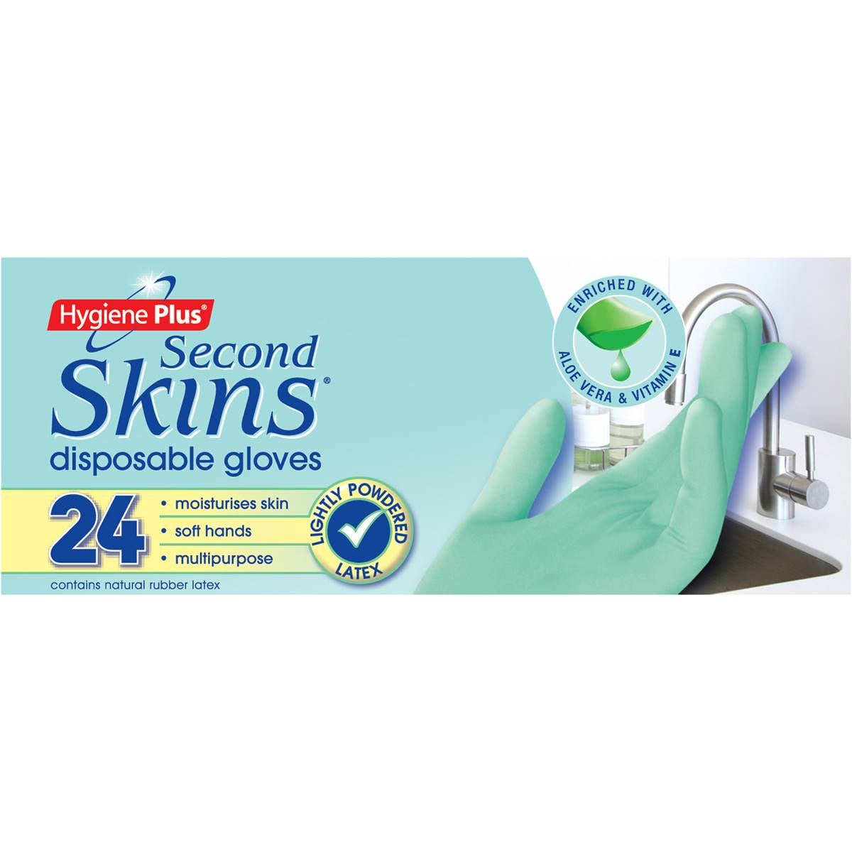 Hygiene Plus Second Skin Latex Gloves Disposable 24 Pack Woolworths