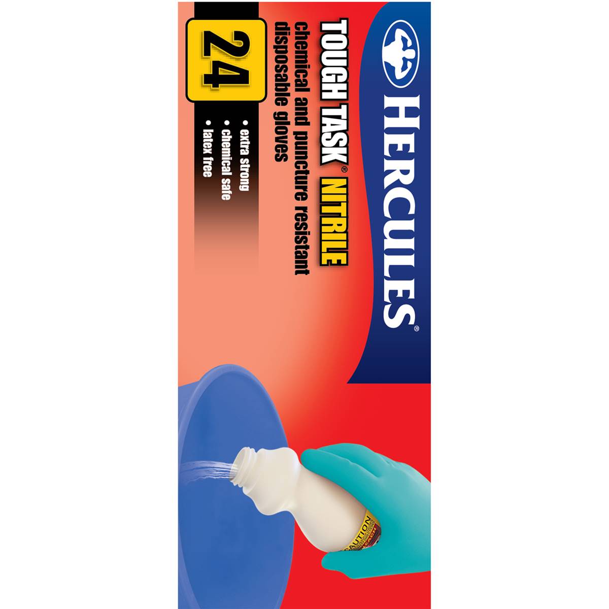 Hercules Tough Task Nitrile Gloves Disposable Chemical & Puncture 24