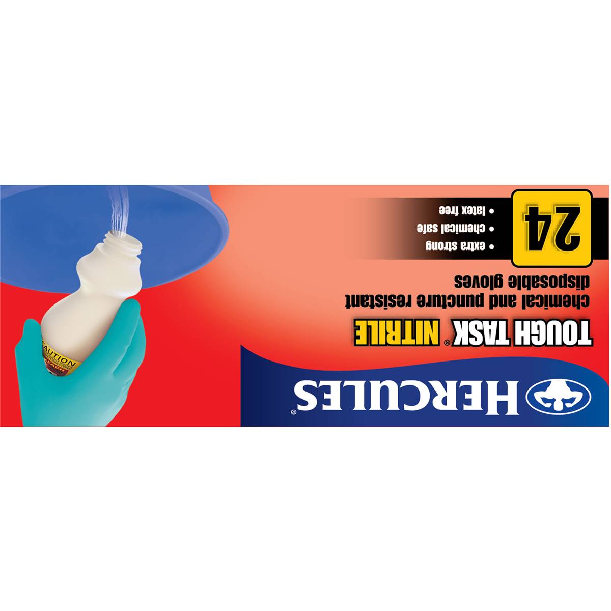 Hercules Tough Task Nitrile Gloves Disposable Chemical & Puncture 24