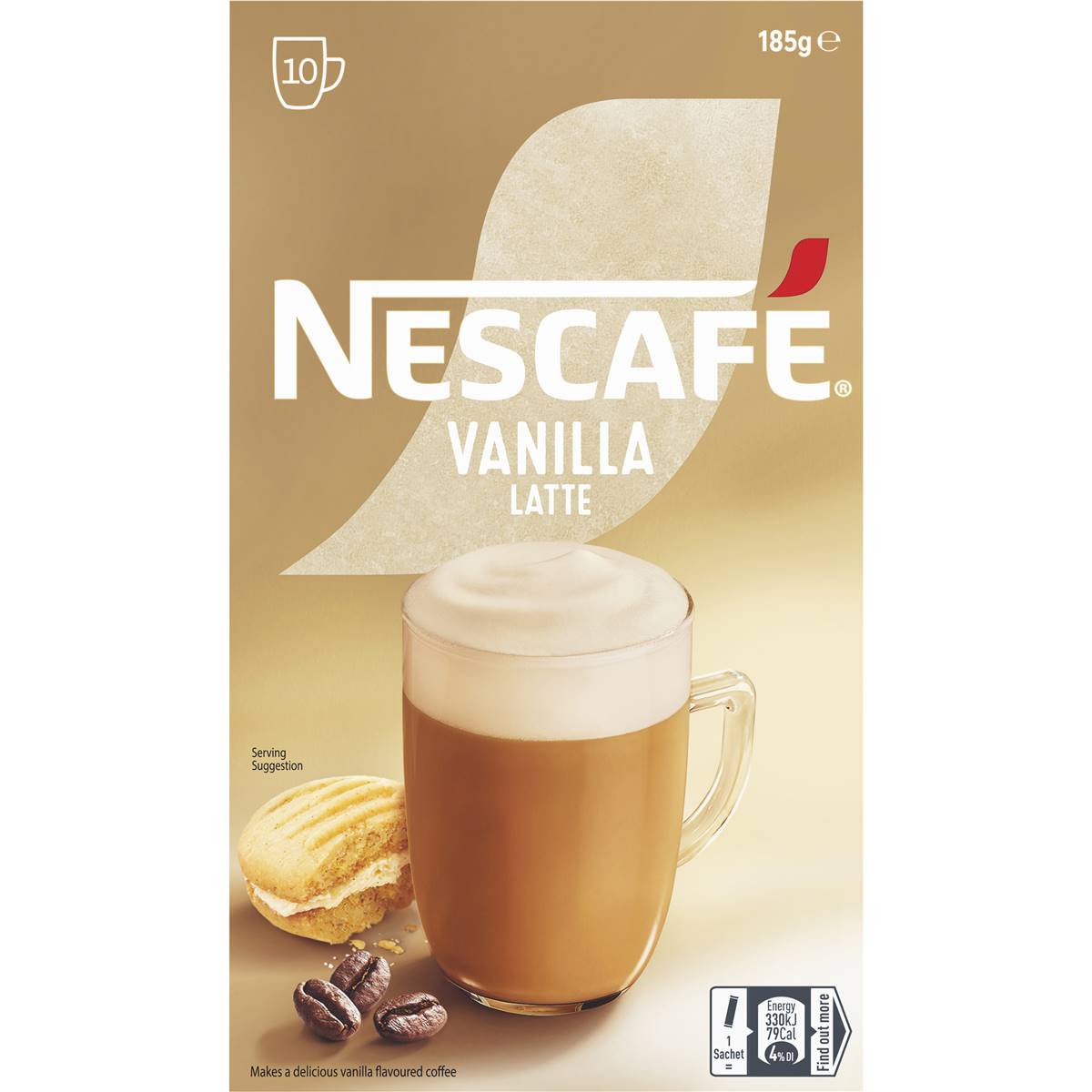 Nescafe Vanilla Latte Coffee Sachets 10 Pack | Woolworths