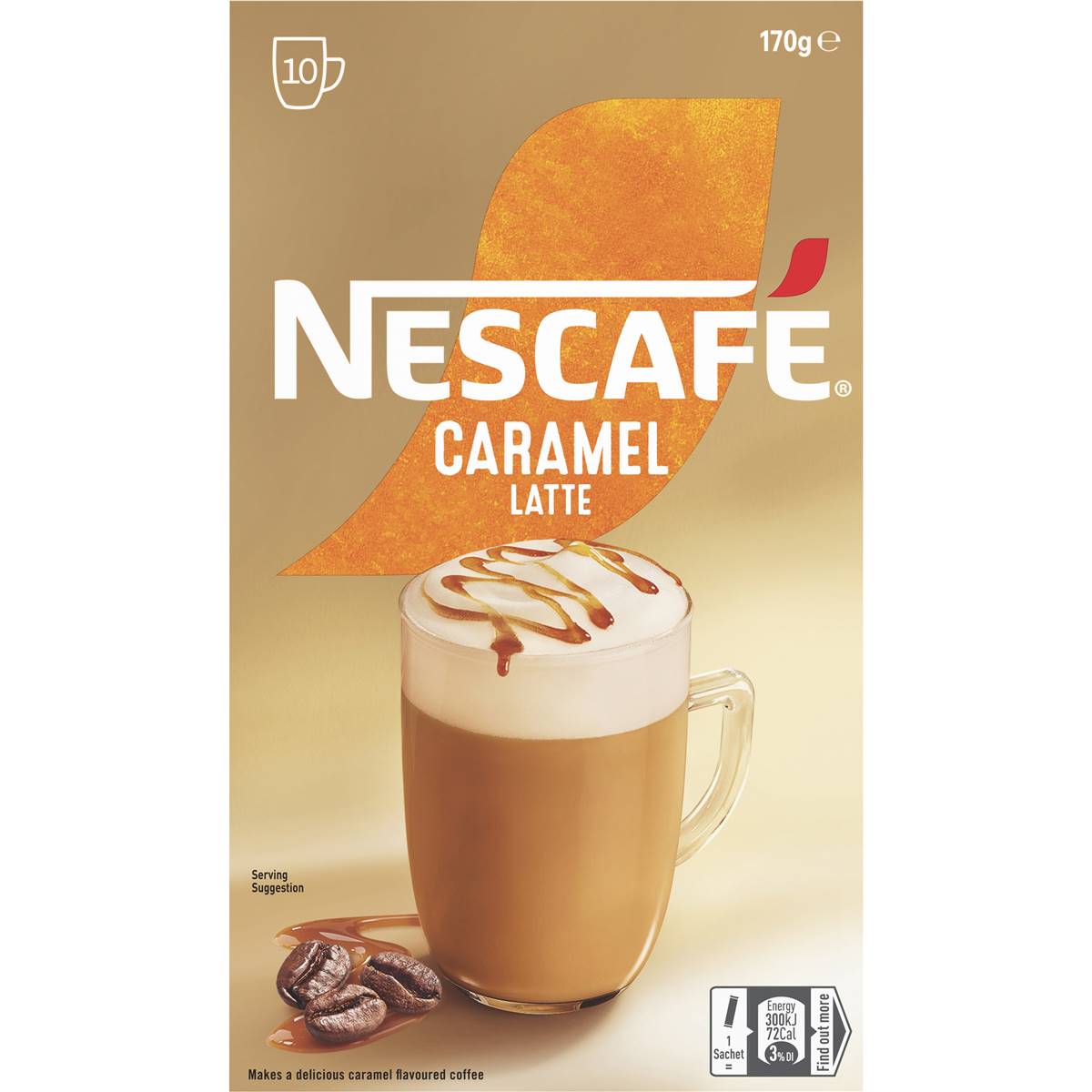 Nescafe Caramel Latte Coffee Sachets 10 Pack | Woolworths