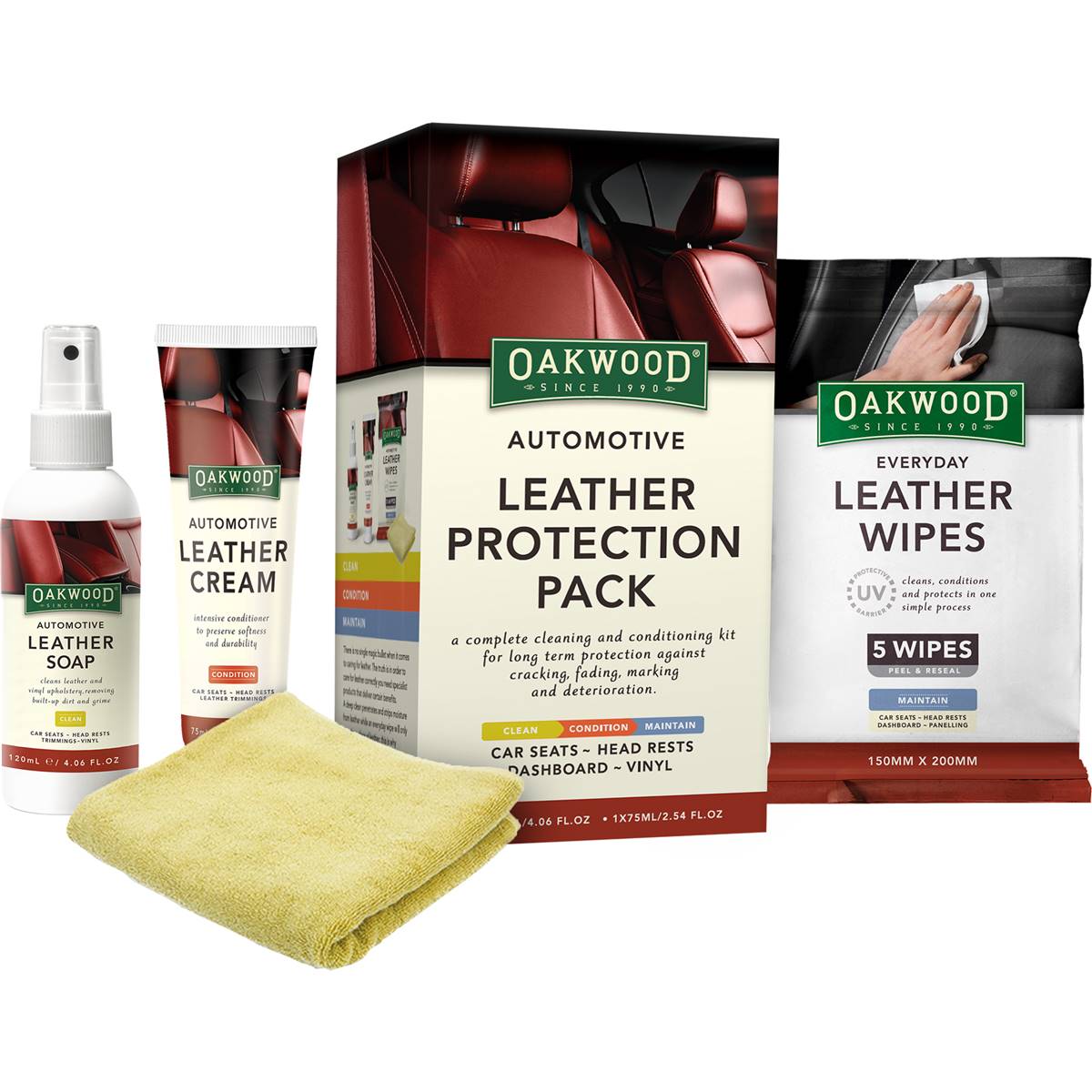 Oakwood Automotive Leather Protection Pack Each Woolworths