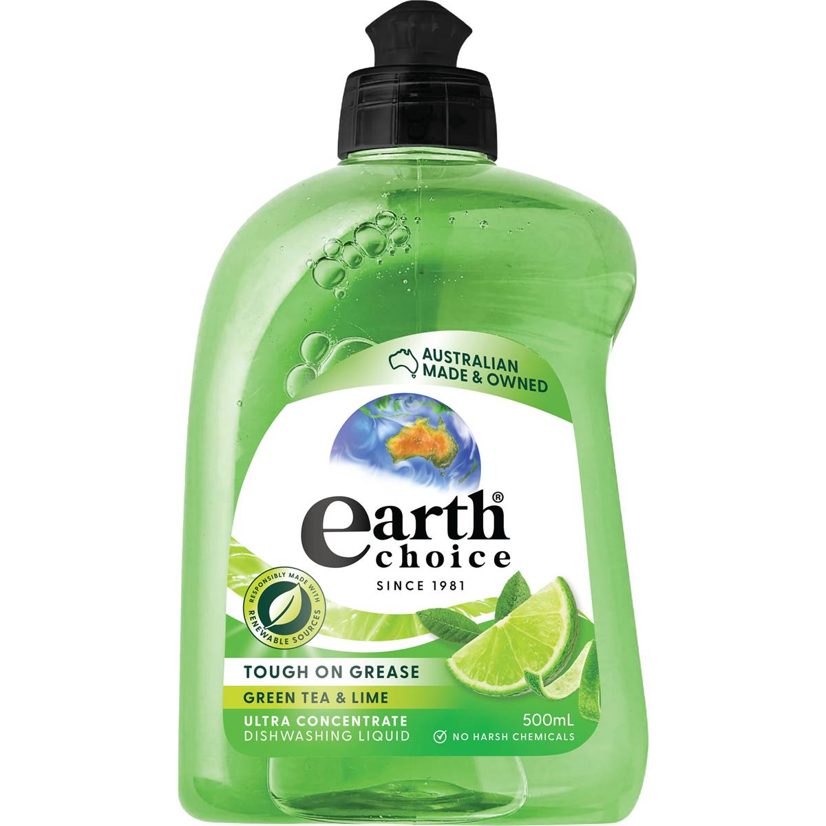 Earth Choice Dishwashing Liquid Green Tea Lime 500ml