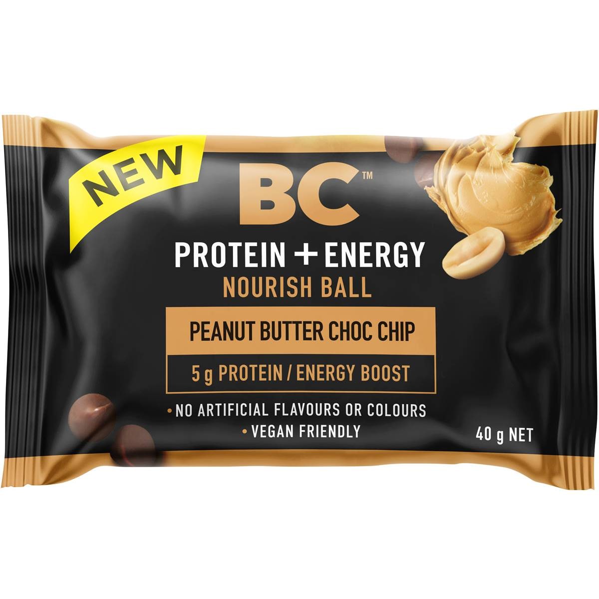 Bc Snacks Peanut Butter Chocchip Protein And Energy Nourish Ball 40g bc-snacks-peanut-butter-chocchip-protein-and-energy-nourish-ball-40g
