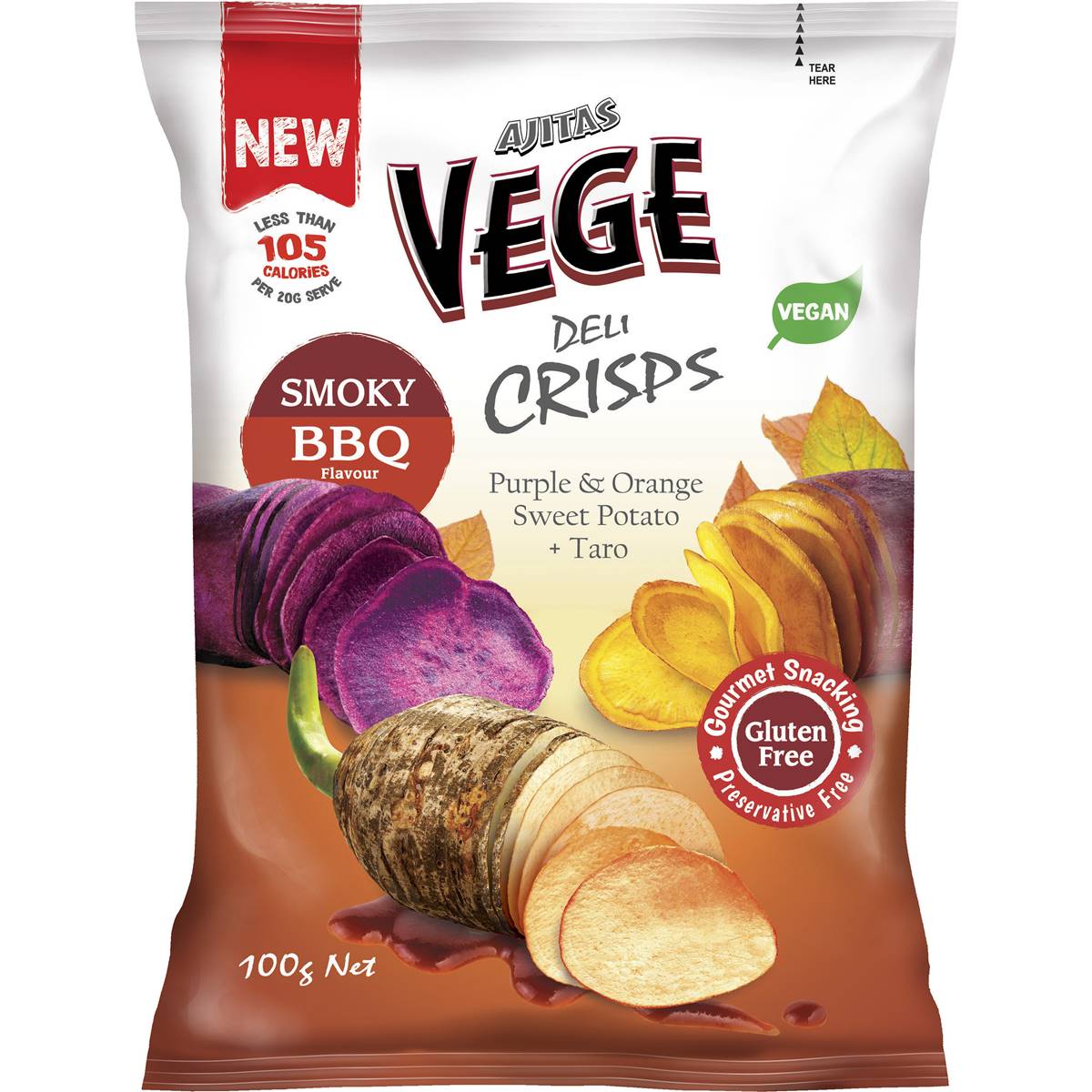 Vege Chips Deli Crisps Smokey Bbq 100g Woolworths