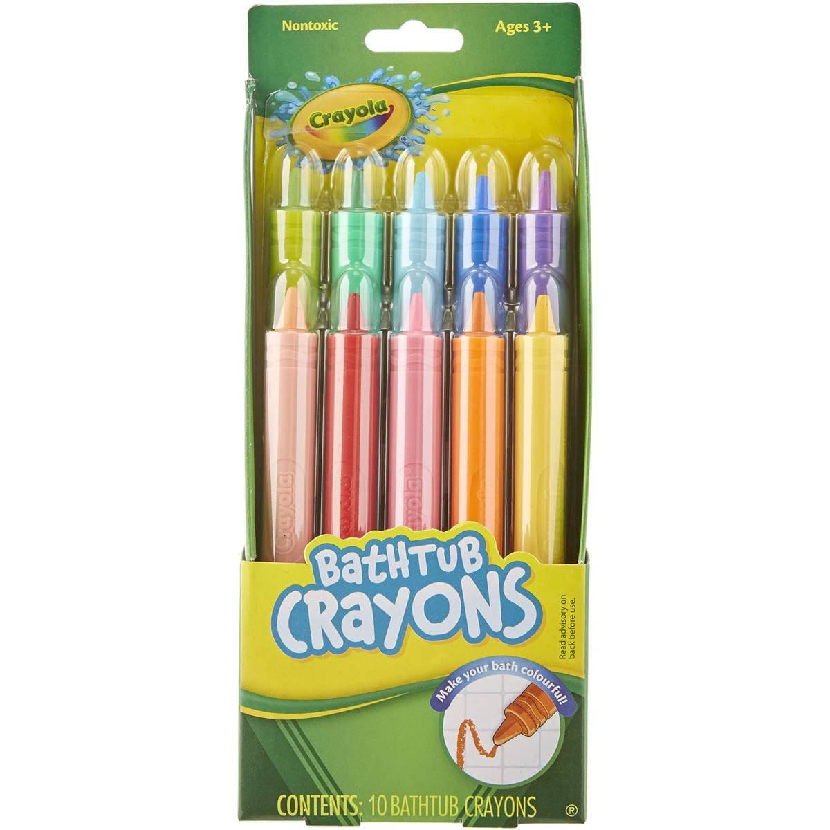 Crayola Bath Tub Crayons 10 Pack Woolworths