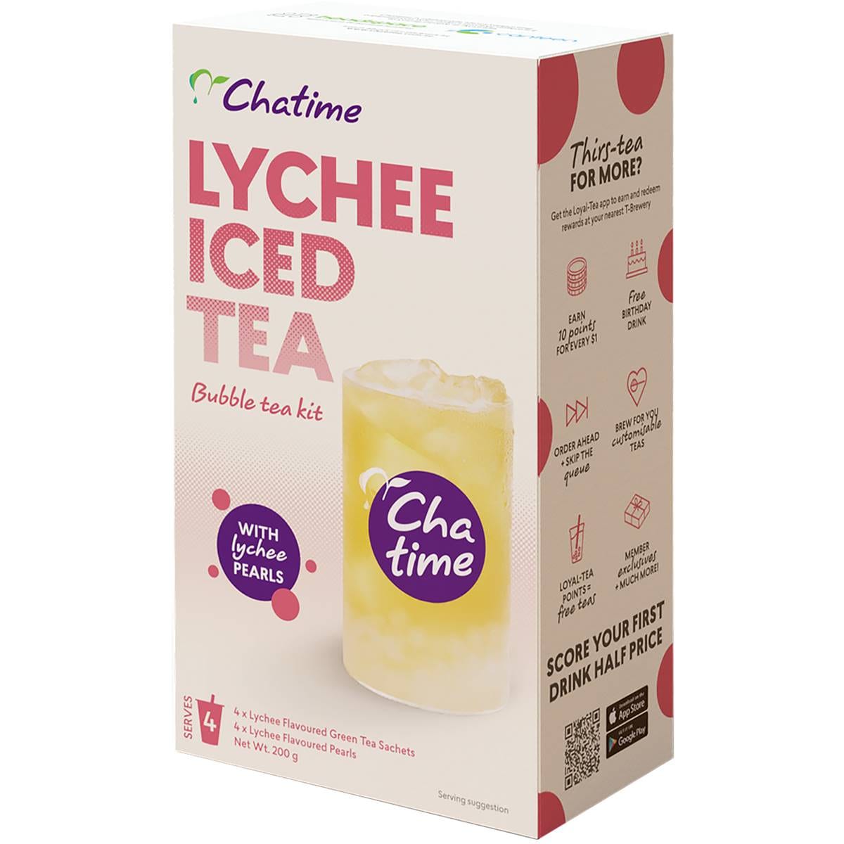 Chatime Lychee Iced Bubble Tea 4 Pack Woolworths