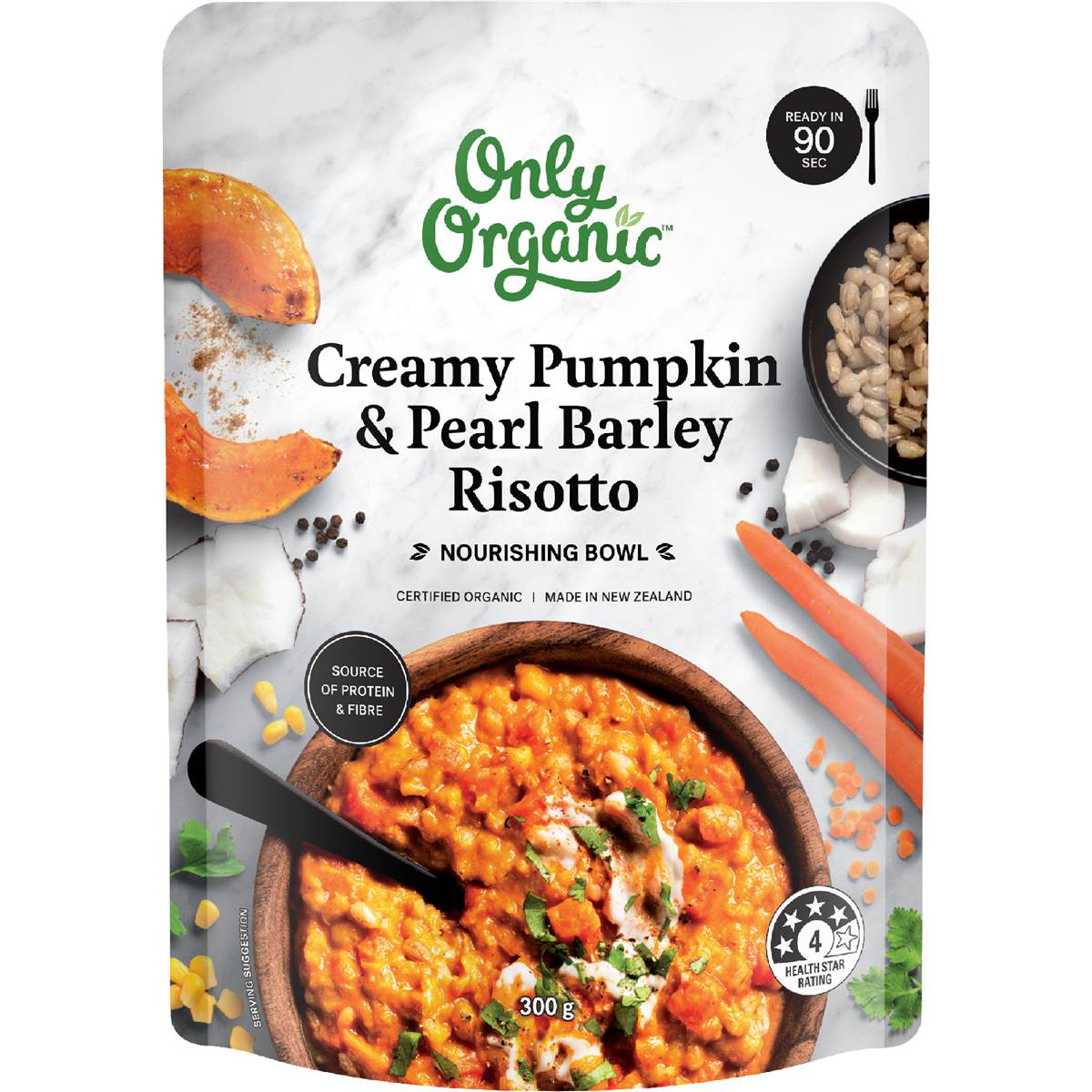 Only Organic Nourishing Bowl Creamy Pumpkin & Pearl Barley Risotto 300g