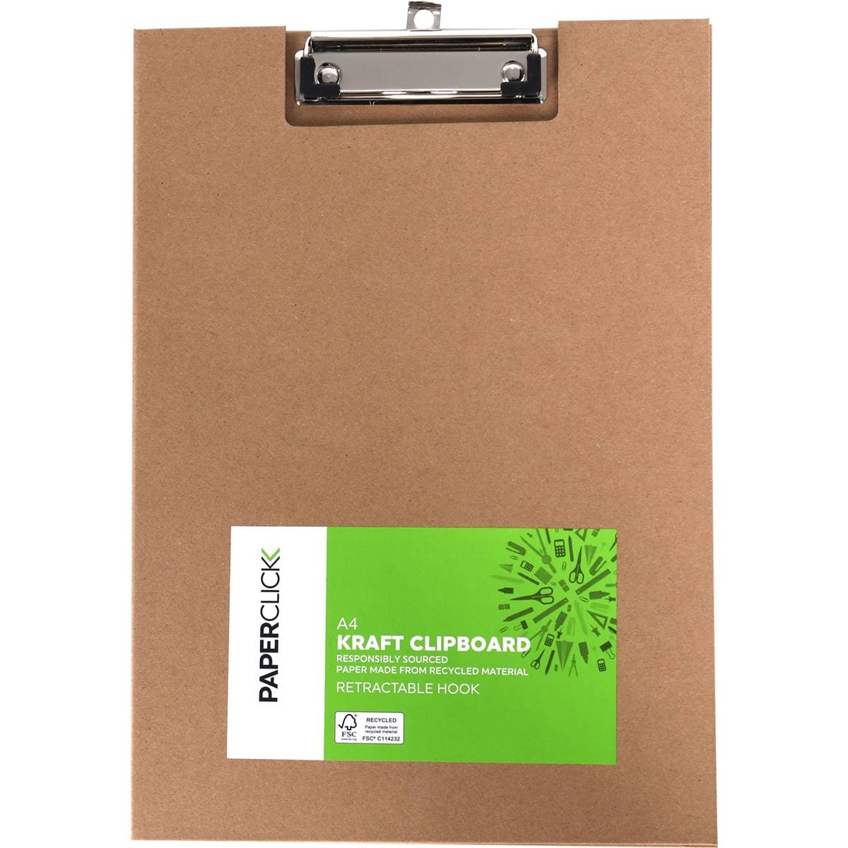 Paperclick A4 Kraft Clipboard Each Woolworths