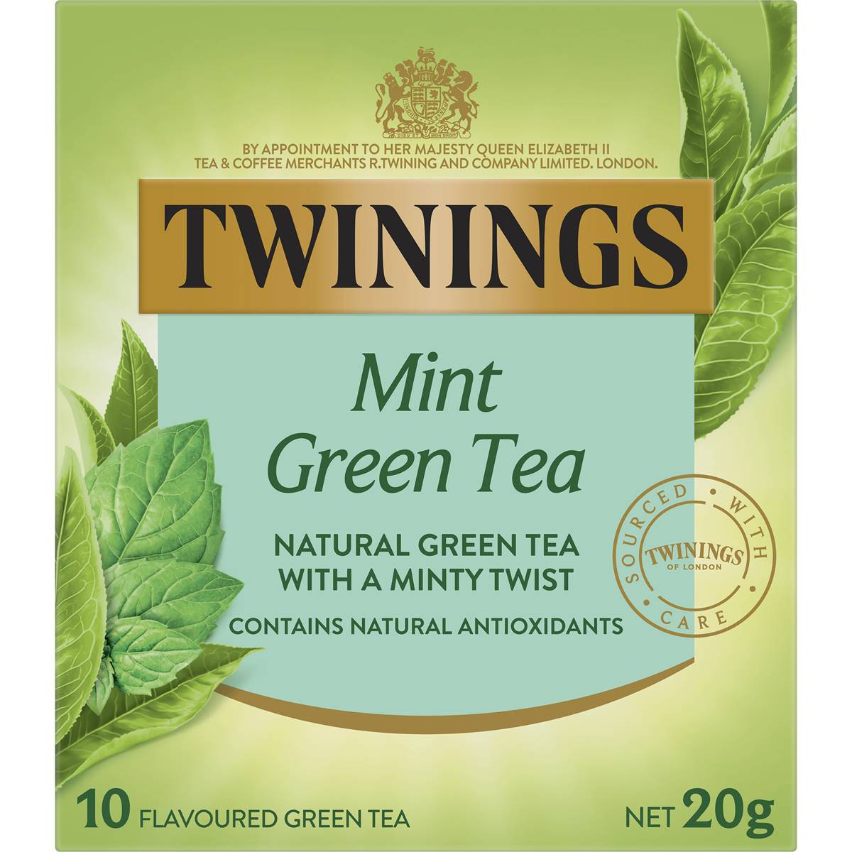 Twinings Green Tea & Mint Tea Bags 10 Pack Woolworths