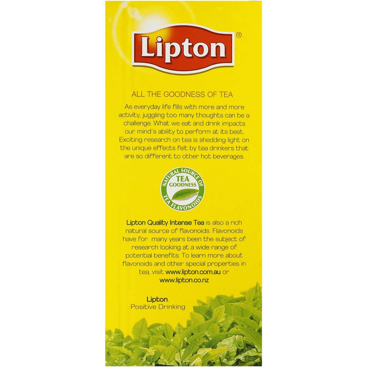 Lipton Quality Black Leaf Tea Intense 100pk 240g Woolworths
