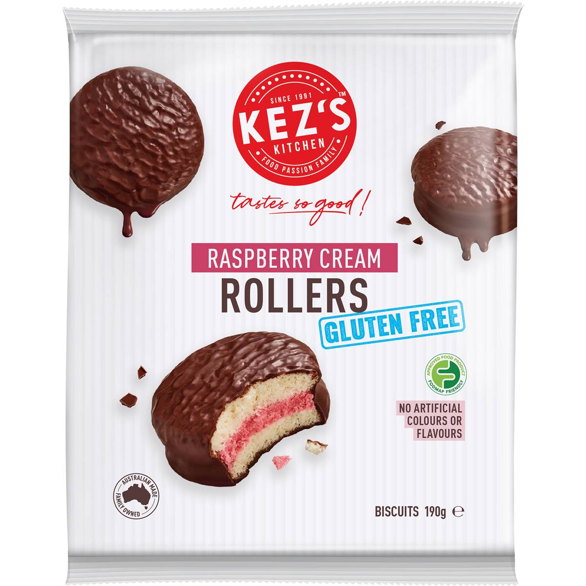 Kez s Kitchen Gluten Free Raspberry Cream Rollers 190g Woolworths kez-s-kitchen-gluten-free-raspberry-cream-rollers-190g-woolworths