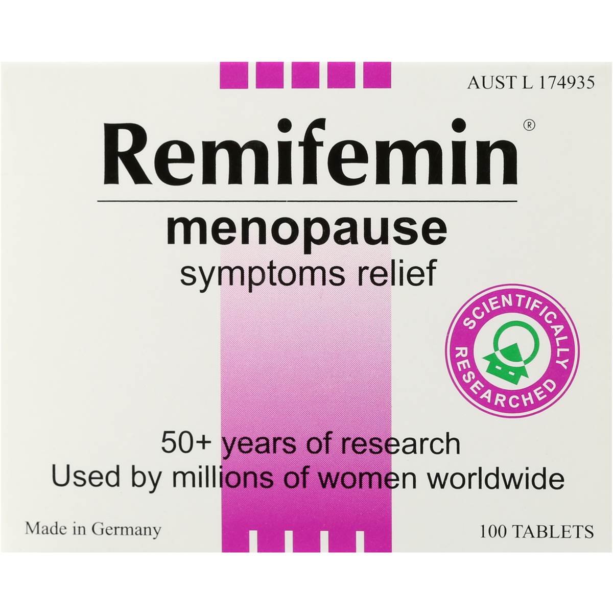 Remifemin Menopause Relief Tablet 100 Pack | Woolworths