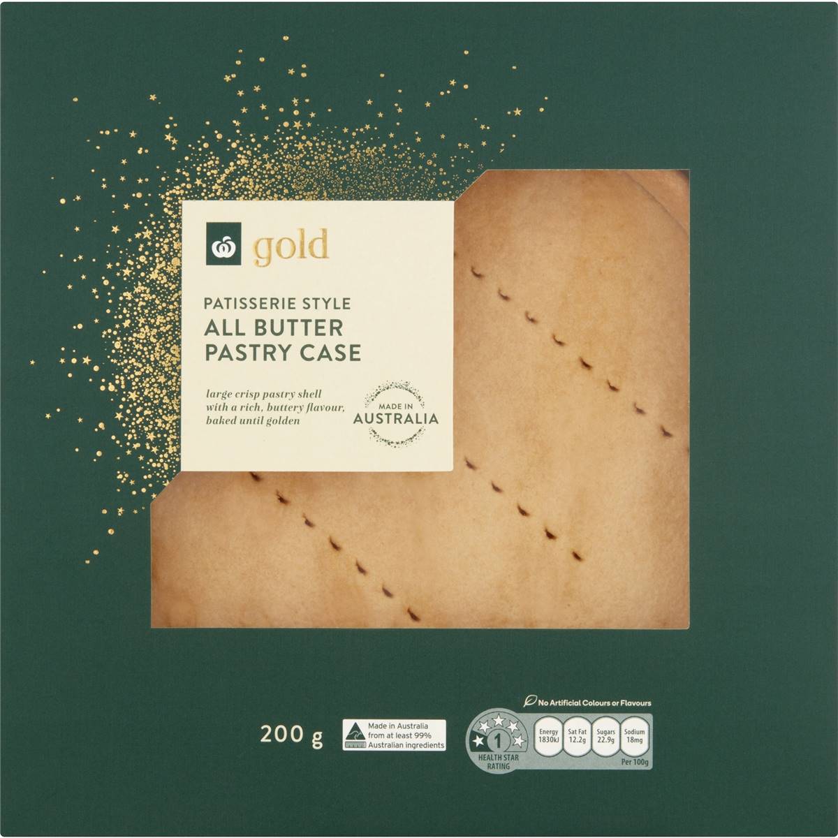 Woolworths Gold Patisserie Style All Butter Pastry Case Large 200g