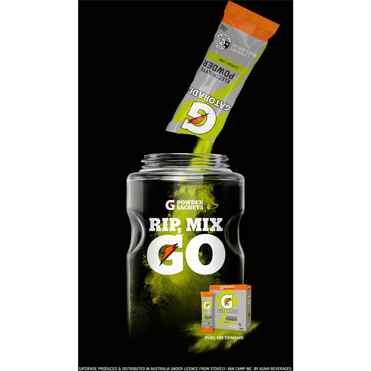 Gatorade Powder Sports Drinks Lemon Lime Sachets Multipack 42g X 10