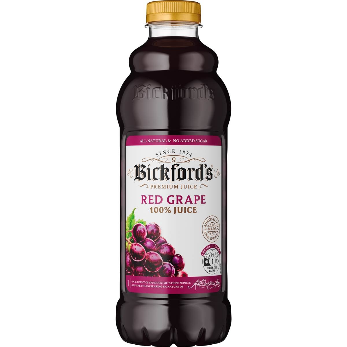 Bickford's 100 Juice Red Grape 1l Woolworths