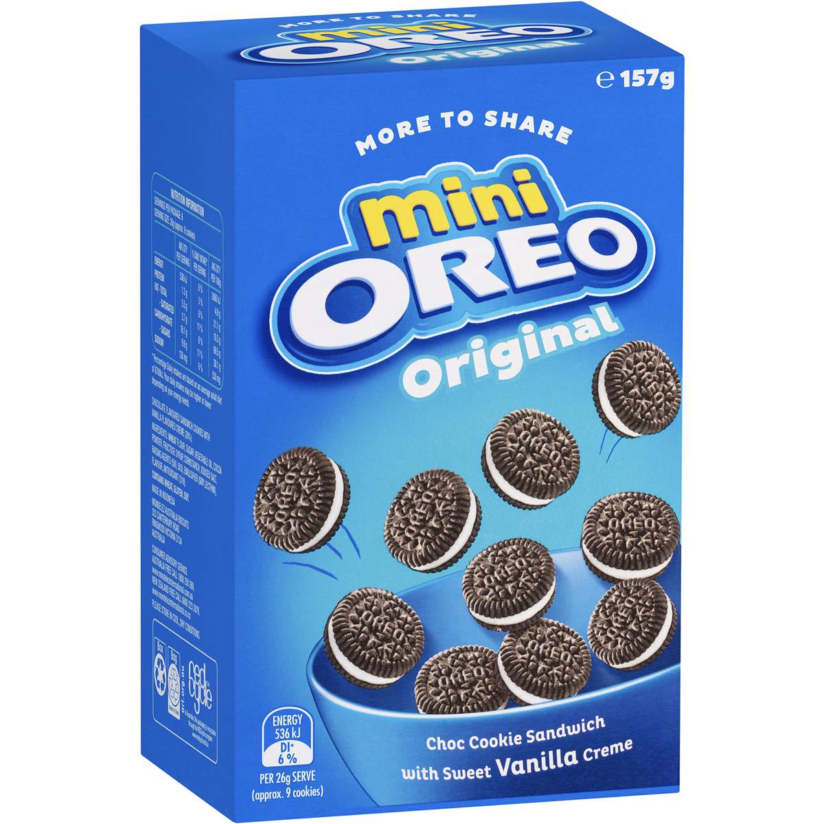 Oreo Mini Original Cookies Sharepack 157g Woolworths