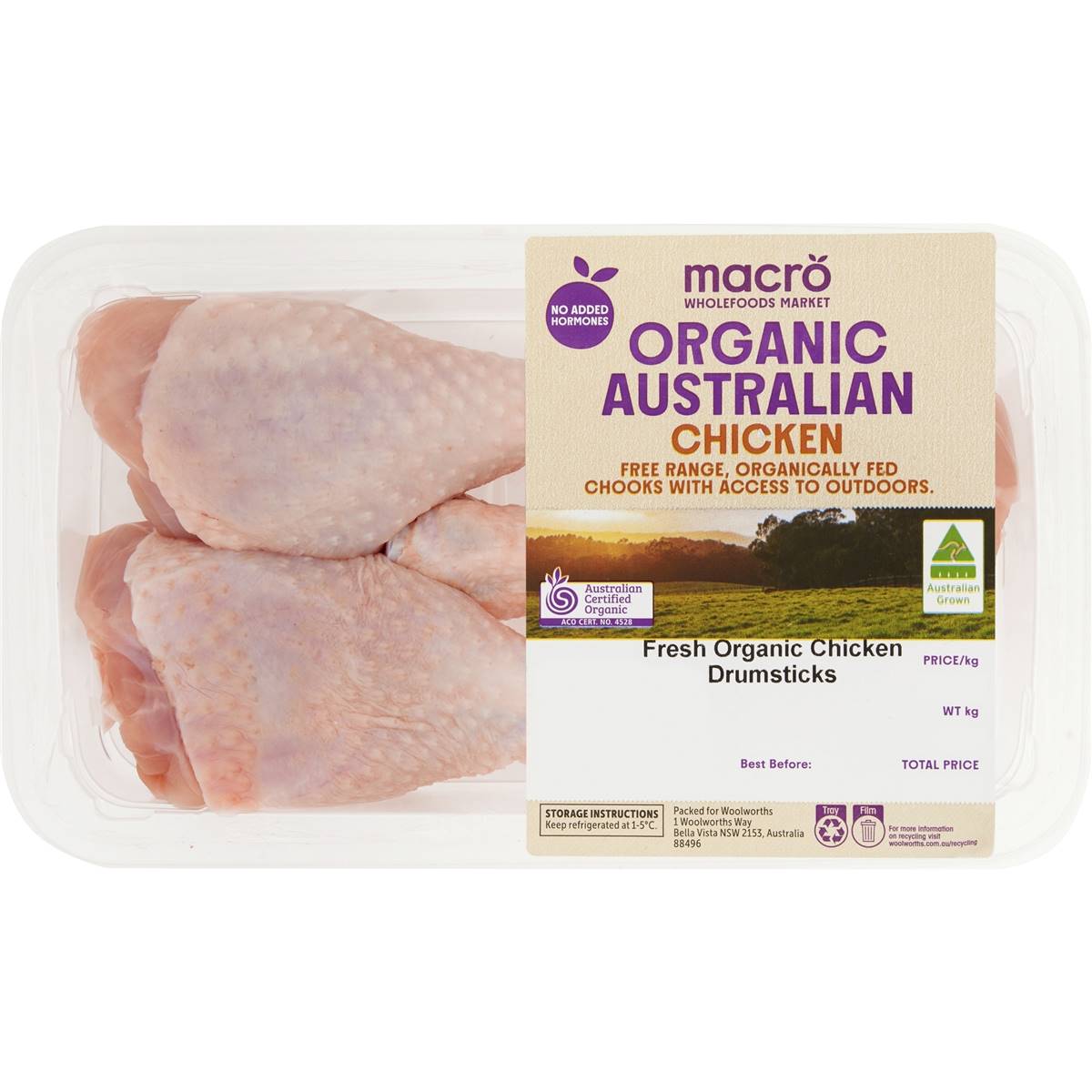 Macro Organic Chicken Drumstick 300g 550g Woolworths 2968