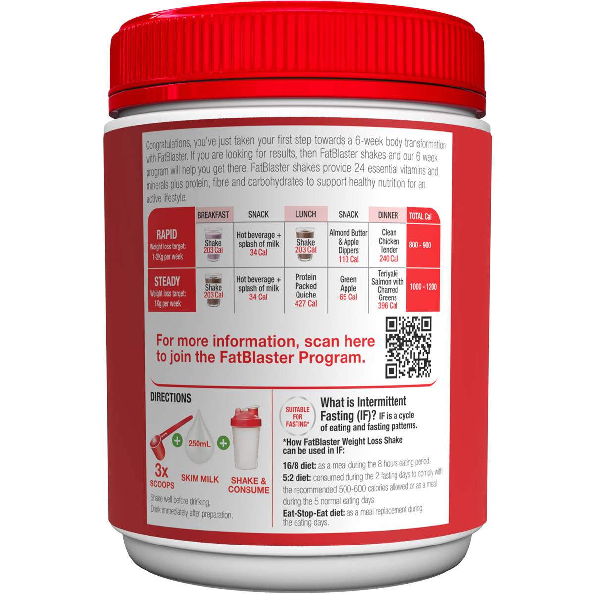 Fat Blaster Weight Loss Shake With Green Tea Extract Caramel Delight