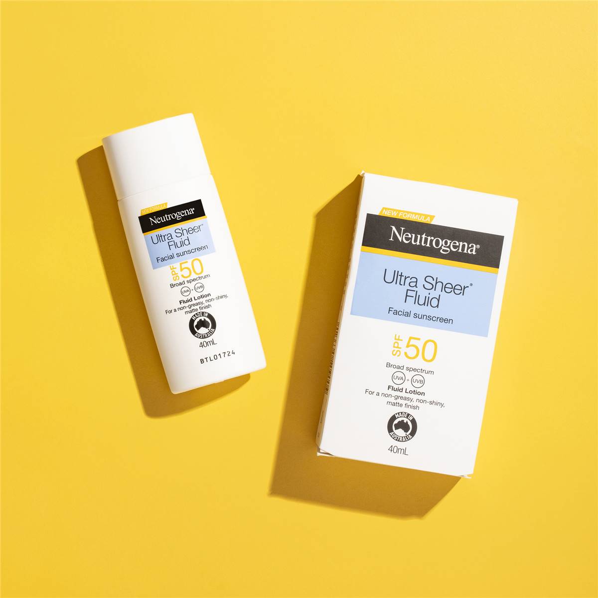 Neutrogena Ultra Sheer Fluid Facial Sunscreen Spf50 40ml Woolworths